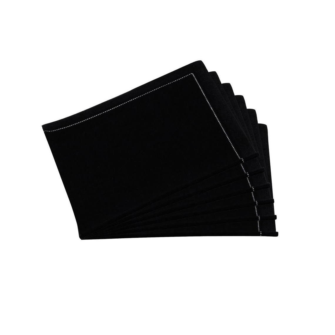 Serviettes tissu Quickstep noires (x30)