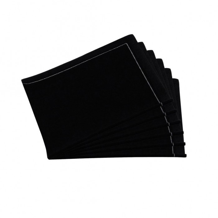 Serviettes tissu Quickstep noires (x30)