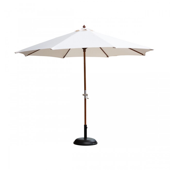 Parasol avec pied écru